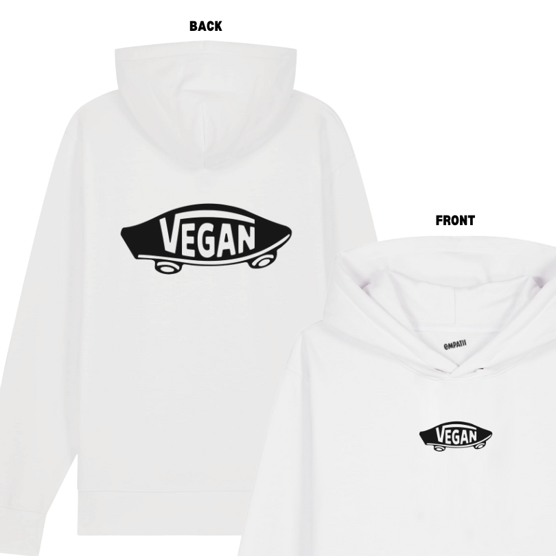 VEGAN White Hoodie Regular Fit (Unisex)