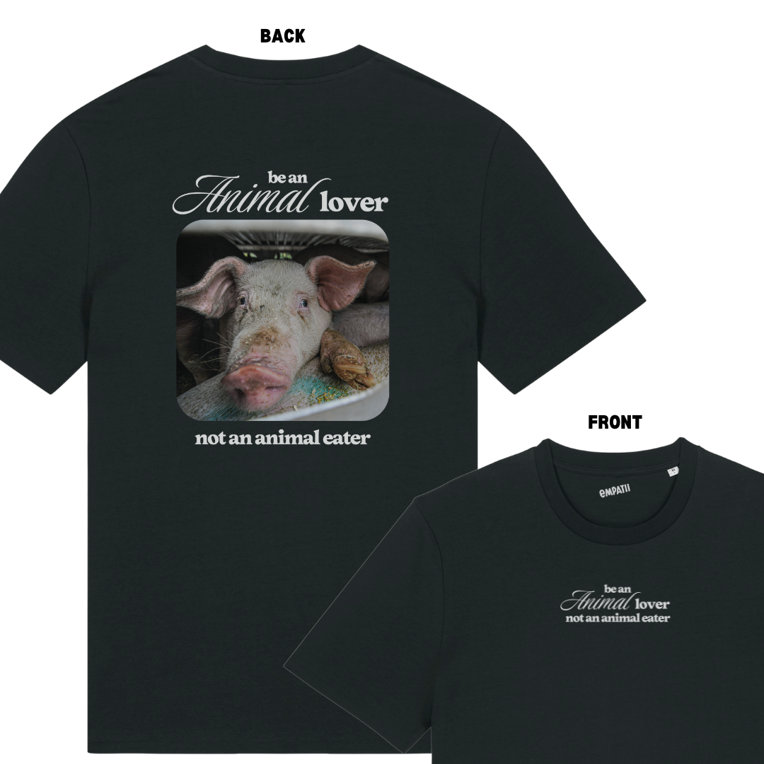 Be an Animal Lover Black T-Shirt - Regular Fit (Unisex)