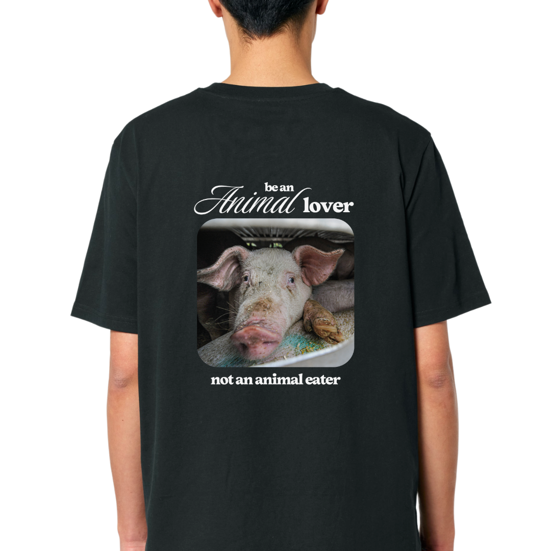 Be an Animal Lover Black T-Shirt - Regular Fit (Unisex)