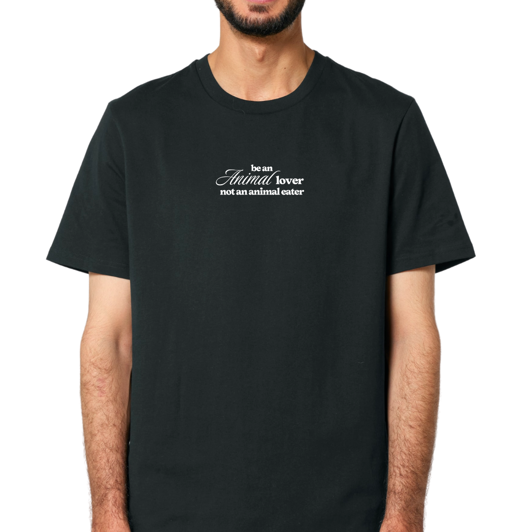 Be an Animal Lover Black T-Shirt - Regular Fit (Unisex)