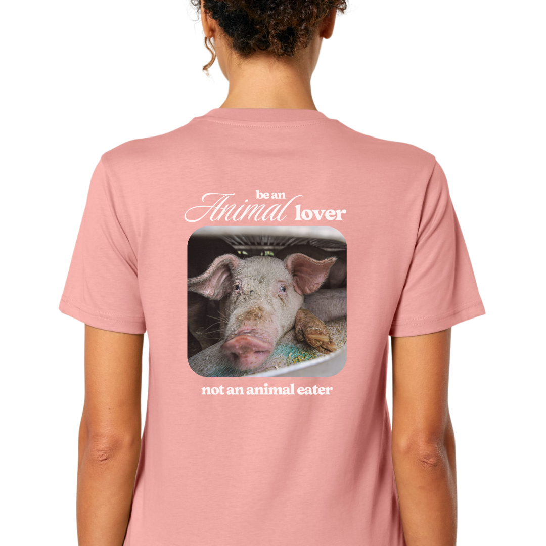 Be an Animal Lover Vintage Pink T-Shirt - Regular Fit (Unisex)