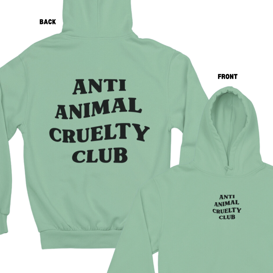 Anti Animal Cruelty Club Dusty Mint Hoodie - Regular Fit (Unisex)