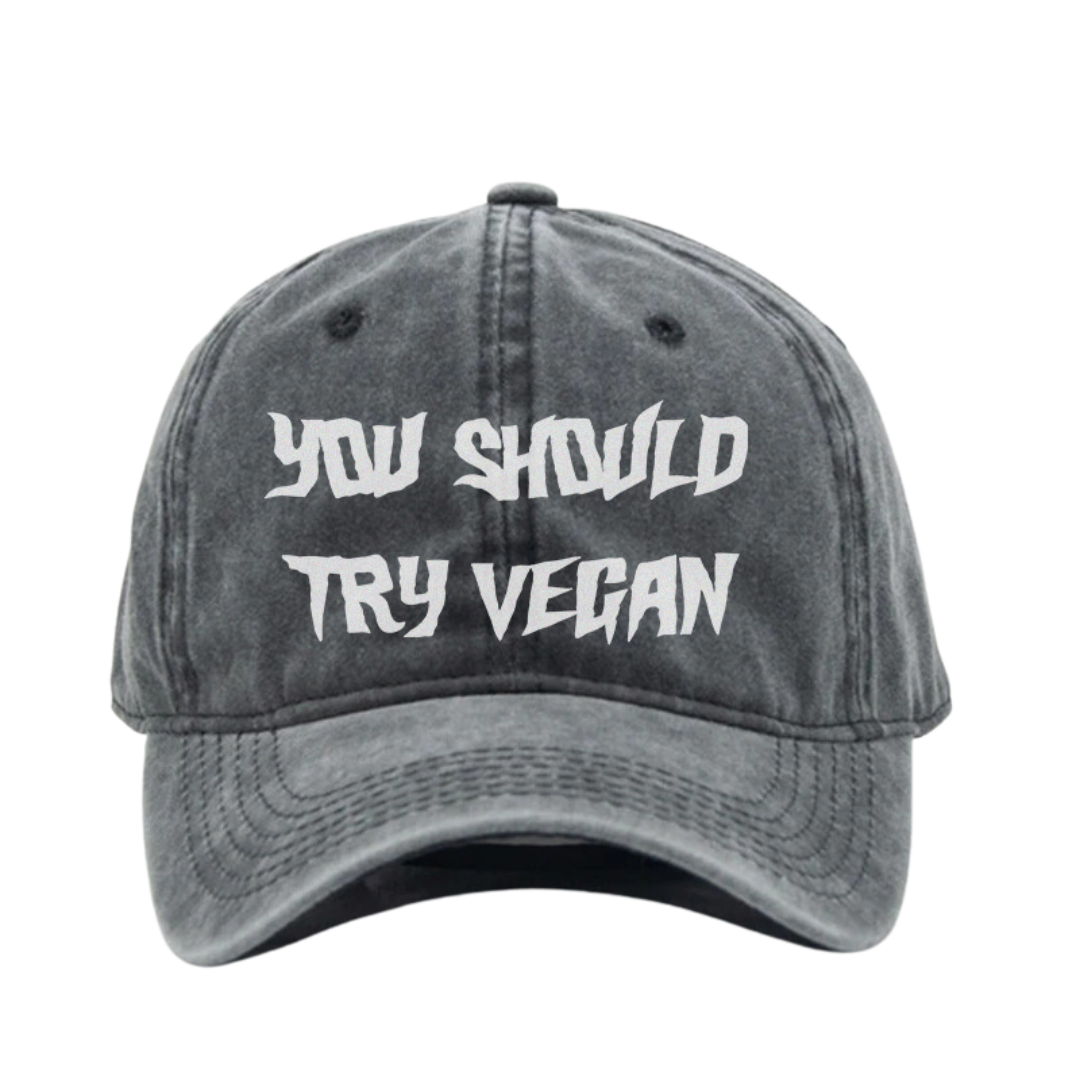 Try Vegan Cap - Washed Black - Empatii
