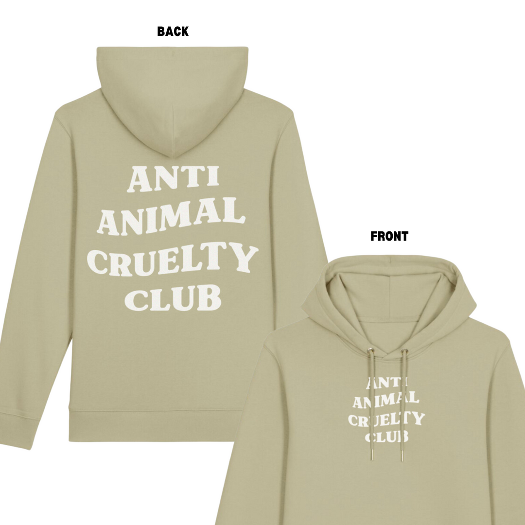 Anti Animal Cruelty Club Hoodie - Sage Green - Empatii