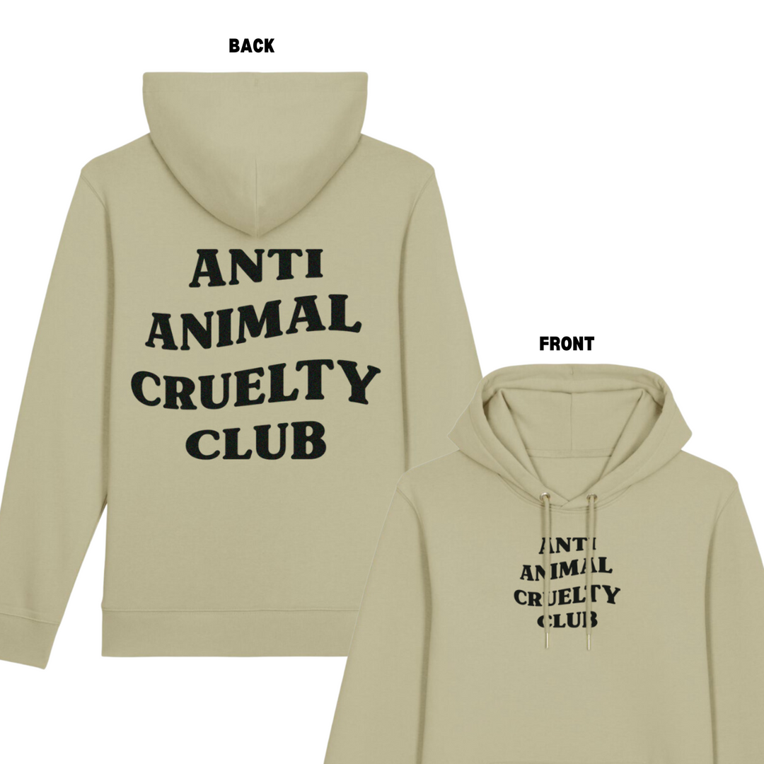 Anti Animal Cruelty Club Hoodie - Sage Green - Empatii