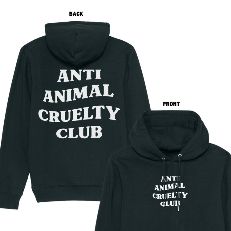 Anti Animal Cruelty Club Hoodie - Black - Empatii