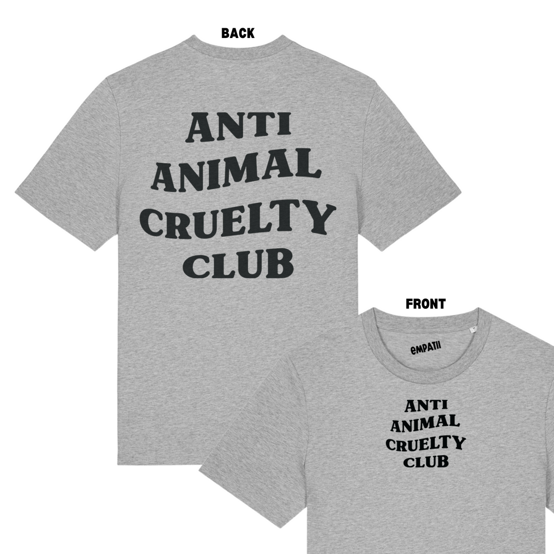 Anti Cruelty Animal Club T-shirt - Grey - Empatii