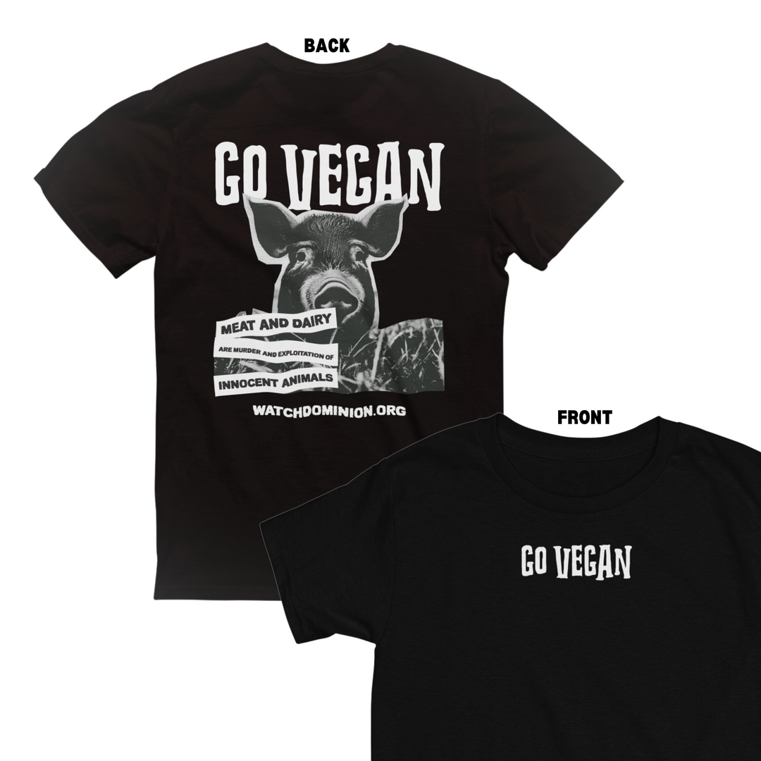 Go Vegan T-Shirt Black