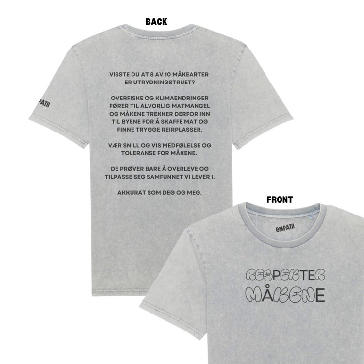 Respekter Måkene T-shirt - Acid Grey - Empatii