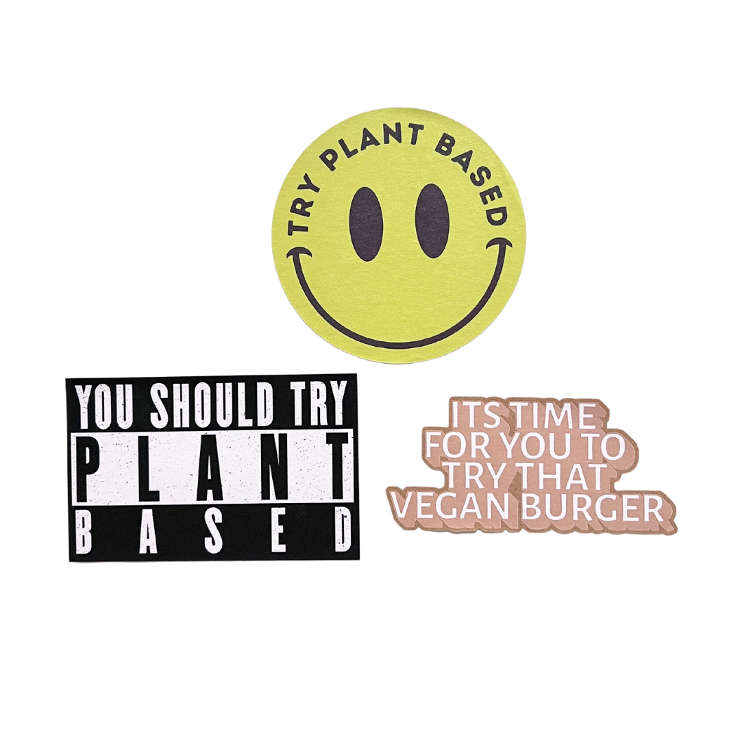 3-pack XL Vegan Stickers - Empatii